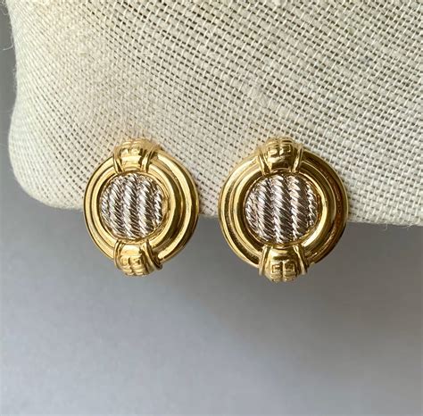 givenchy earrings necklace|Givenchy gold earrings vintage.